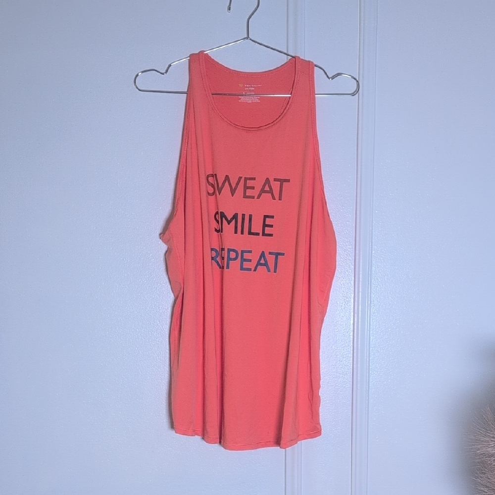 tek gear Coral Graphic Racerback Tank - SWEAT SMILE REPEAT